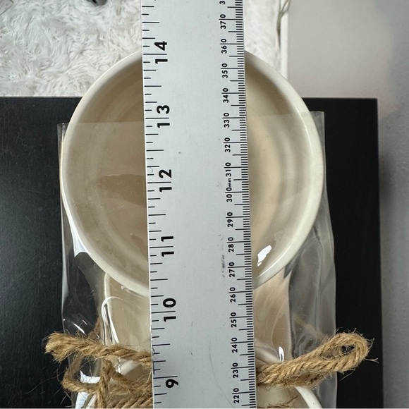 Rae Dunn Planter Set of Three Plant Pots on Tray Cream w/ Easter & Chick Retired - Picture 10 of 13